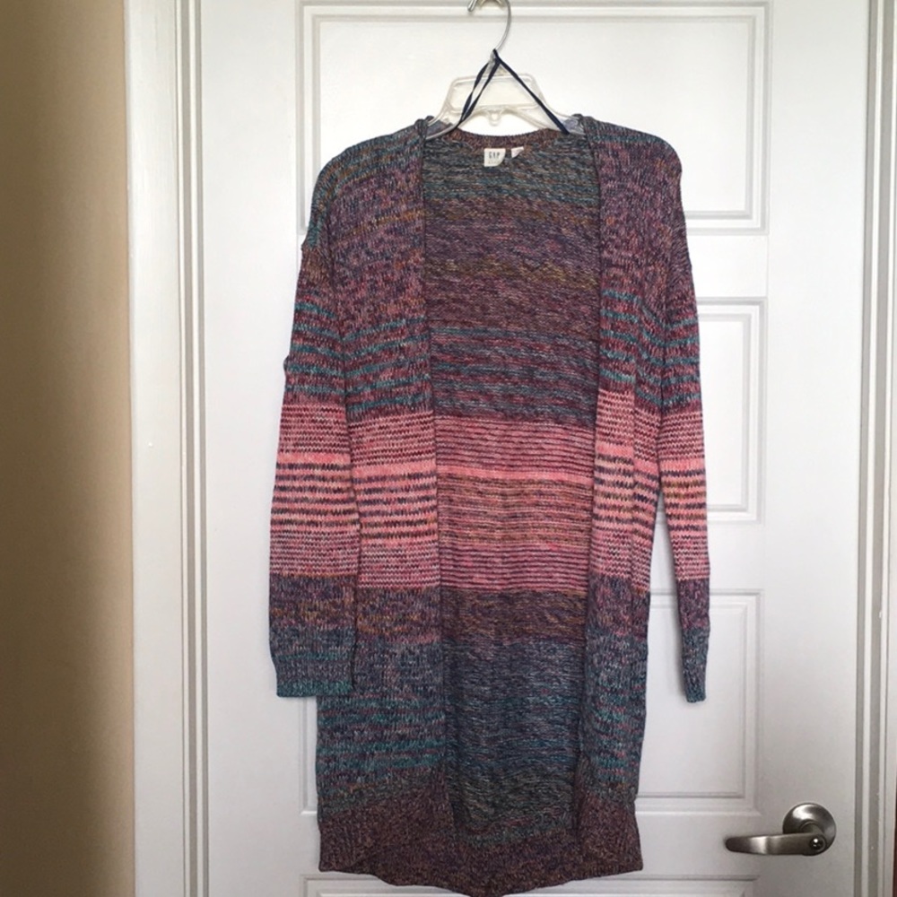 Multicolored long cardigan